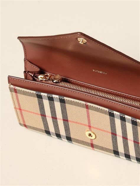 burberry plaid and leather bag|Burberry leather wallet.